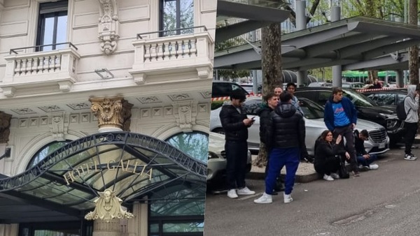Milan-Napoli, la carica dei tifosi azzurri davanti all’hotel della squadra di Spalletti