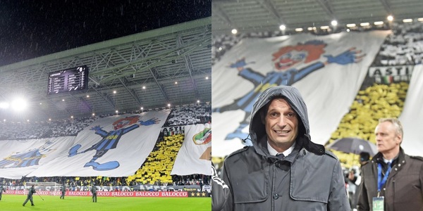 Calciopoli, Juve-Inter 2016: la coreografia sullo scudetto di cartone