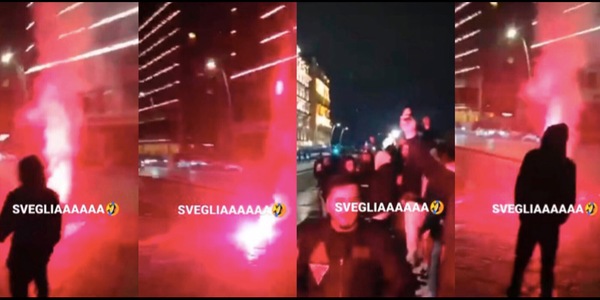 Napoli-Milan, cori e botti nella notte per disturbare il sonno dei rossoneri