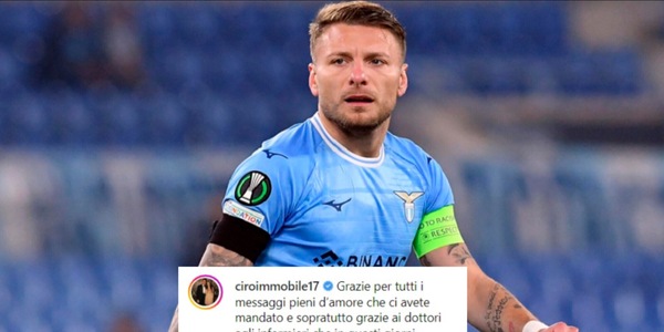 Immobile commuove dopo l'incidente: foto, messaggio e reazioni social