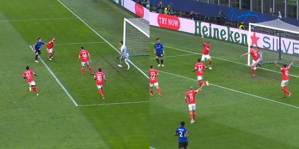 Inter-Benfica, il gol annullato a Lautaro Martinez: la sequenza
