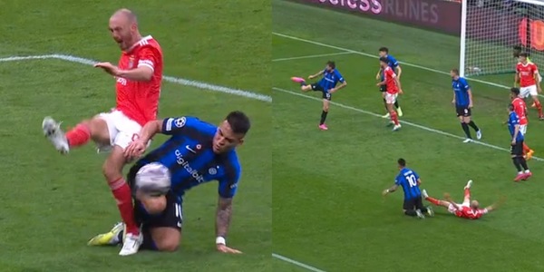 Inter-Benfica, contatto Lautaro-Aursnes: i portoghesi invocano il rigore