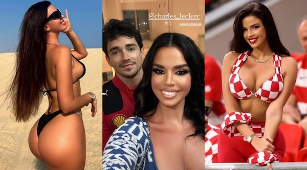 Miss Croazia porta fortuna a Leclerc: a Baku non resiste alla Ferrari