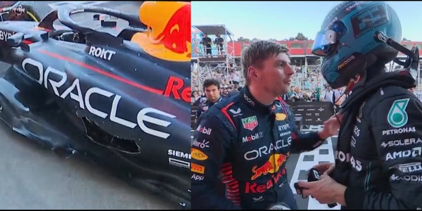 Russell-Verstappen shock, scontro in pista e faccia a faccia a Baku!