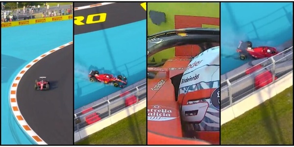 Miami, la Ferrari di Leclerc a muro nelle libere 2 FOTO VIDEO
