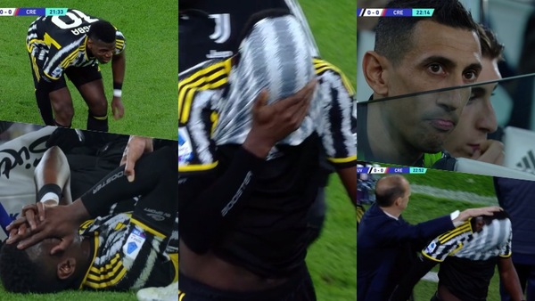 Pogba si infortuna dopo 20 minuti e lascia il campo piangendo