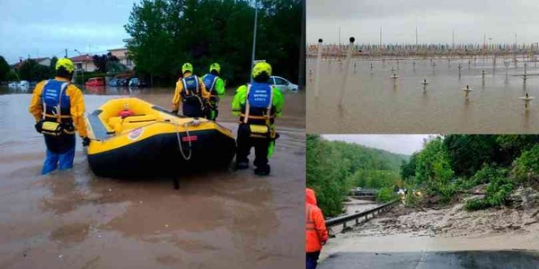 Maltempo Emilia Romagna e Marche, le immagini dell'alluvione