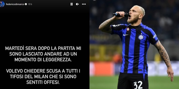 Dimarco, minacce e scuse: lo striscione dopo Inter-Milan di Champions