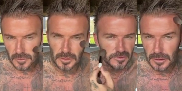 David Beckham, la lezione di make-up è virale sui social: la reazione dei fan