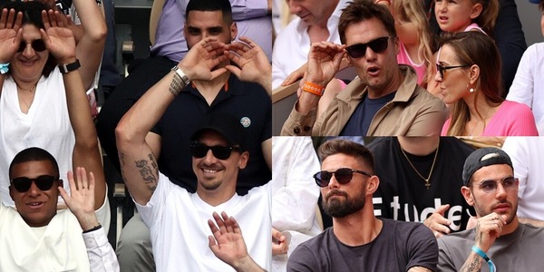 Da Mbappé e Brady a Ibra, Theo e Giroud: parata di stelle al Roland Garros