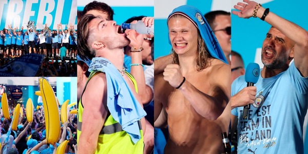 Triplete City, Grealish guida la festa ubriaco tra vodka e banane giganti