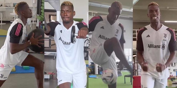 Pogba si allena col nuovo look: tra esercizi e giochi con la palla, che carica!