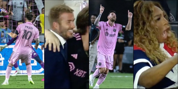 Messi, gol all'esordio a Miami: le reazioni di Beckham e Serena Williams