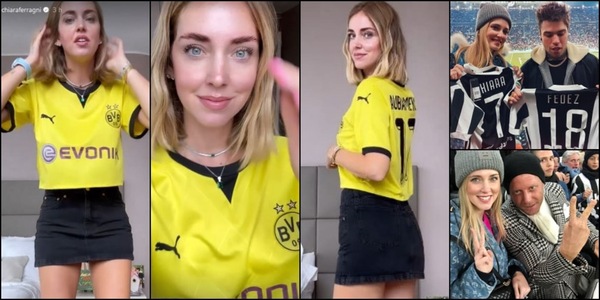 Chiara Ferragni e il Borussia Dortmund: mistero maglia. C'entra il Milan?