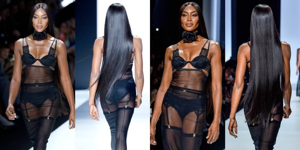 Naomi Campbell, passerella in lingerie per Dolce&Gabbana