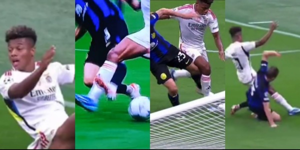 Barella falcia da dietro Neres in area Inter: Benfica furioso, tutto regolare