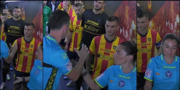 L'arbitro Sacchi e l'assistente donna: scoppia il caso su Lecce-Sassuolo