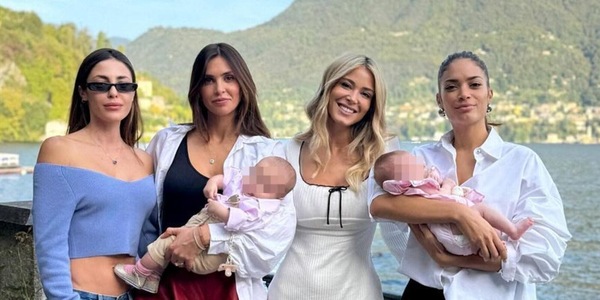 Diletta Leotta, domenica sul Lago di Como con Aria, Elodie e le amiche