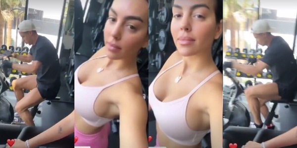 Georgina Rodriguez, forma super e allenamento di coppia con Ronaldo