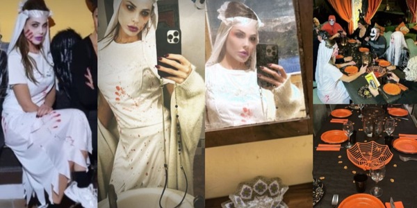 Ilary Blasi e il costume per la notte di Halloween in stile "sposa cadavere"