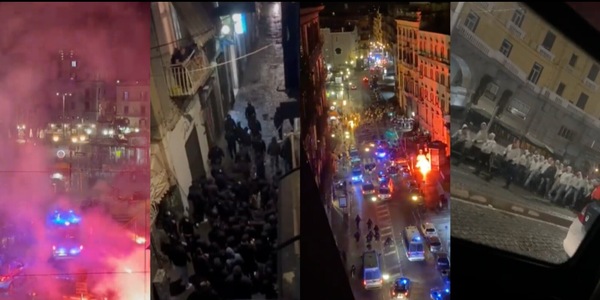 Napoli-Union Berlino, caos ultras e guerriglia urbana sfiorata: 11 arresti