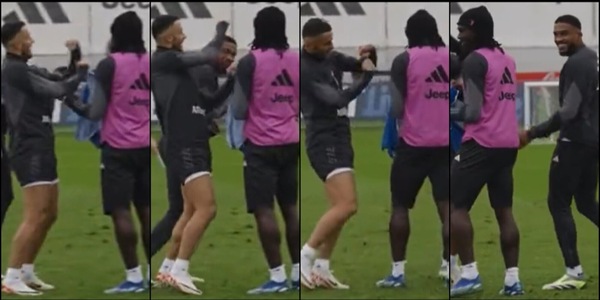 Kean perde al torello, Kostic e Bremer lo sfottono imitando l'esultanza
