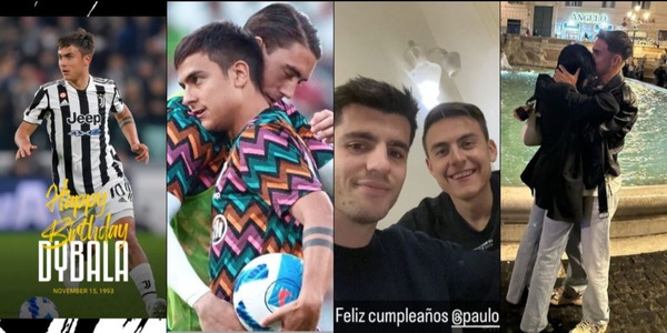 Compleanno Dybala: dalla Juve a Vlahovic e Morata, gli auguri per i 30 anni