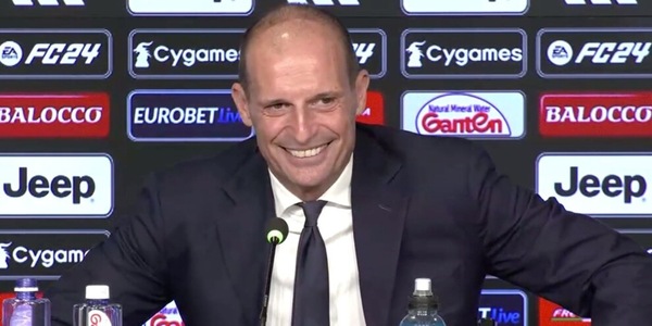 Allegri, siparietto in conferenza: “Di Frosinone-Juve non ve ne frega nulla”