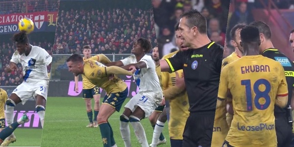 Inter, Arnautovic gol ma il Genoa protesta con Doveri per la spinta di Bisseck