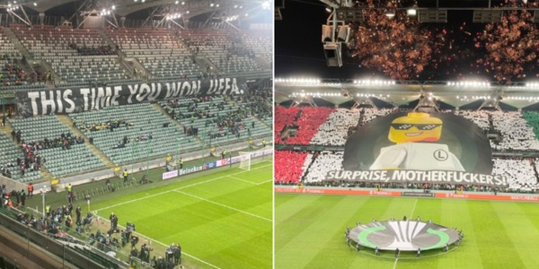 L'ironica vendetta degli ultrà del Legia sull'Uefa: «Sorpresa...»