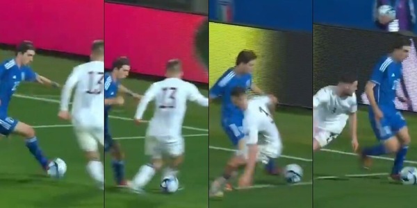 Miretti, che magia con l'Italia U21: fa fuori tre avversari, tunnel e...palo!