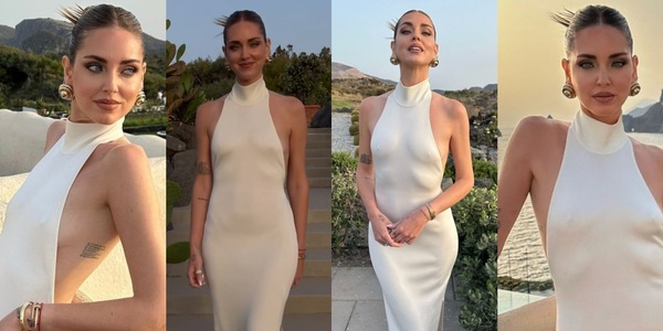 Chiara Ferragni, senza reggiseno e trasparenze in mostra al party di Diletta Leotta