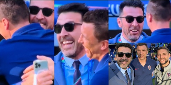 "Vecchi amici in quel di Lipsia": Buffon, Mandzukic e Pjaca una foto da "nostalgia Juve"