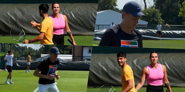 Alcaraz-Sabalenka, l’allenamento a Wimbledon è uno show! C'è anche Sinner...