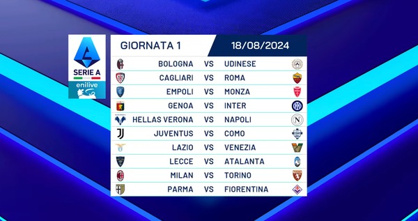 Il Calendario della Serie A 2024-2025: tutte le partite della Juve