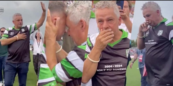 Baggio si commuove al raduno di Operazione Nostalgia: standing ovation a Novara