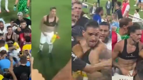 Darwin Nunez impazzisce: va in tribuna e prende a pugni i tifosi della Colombia