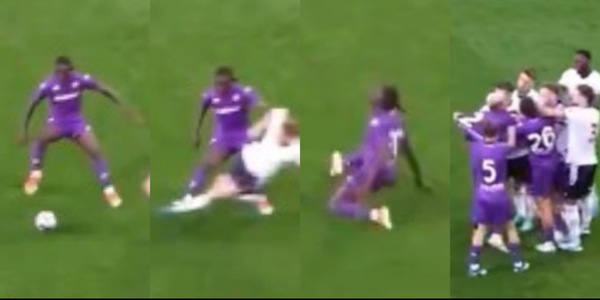 Kean urla di dolore, l'entrata è violentissima: rissa in Bolton-Fiorentina