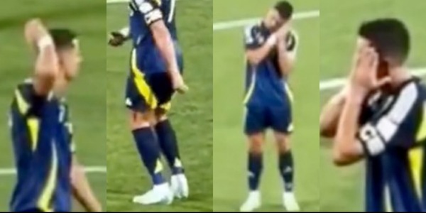 Ronaldo come in Juve-Ajax, il gesto ai compagni dell'Al Nassr: "Cagones"