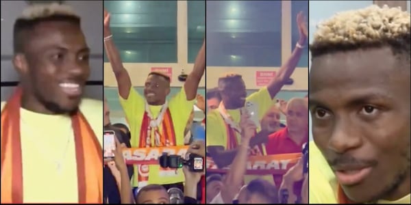 Osimhen al Galatasaray, bagno di folla all'arrivo: "Mertens? Felice di..."