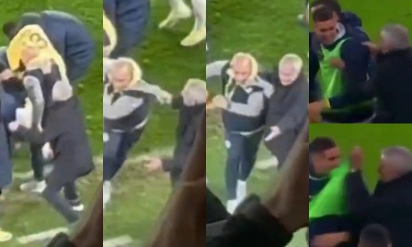 Mourinho, spinte e strattoni: Fenerbahce, la reazione dopo il gol