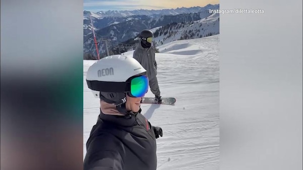 Diletta Leotta sfreccia sulla neve