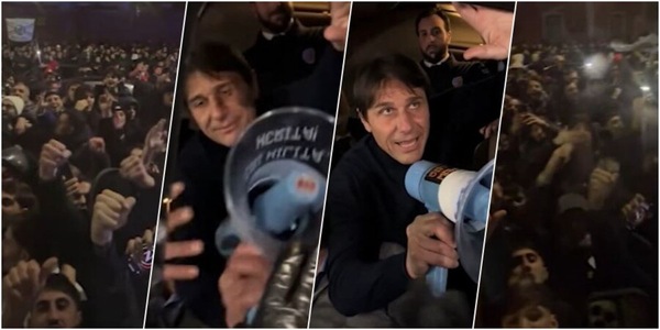 Conte, il discorso del re: torna a Napoli e arringa i tifosi sullo Scudetto
