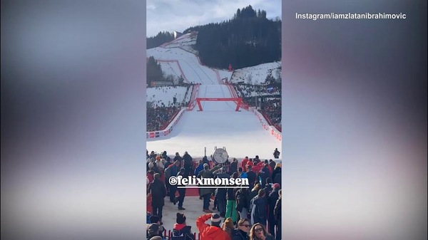 Ibra segue lo sci a Kitzbuhel
