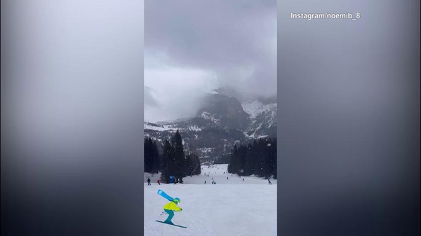Totti e Noemi Bocchi in vacanza sulla neve