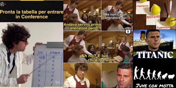 Juve Titanic, Motta bersaglio social: ironia e rabbia dopo la Fiorentina
