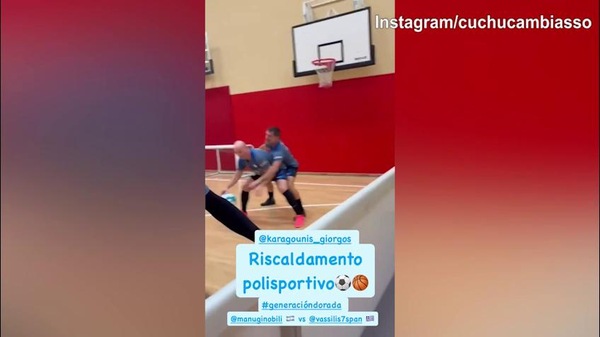 Cambiasso, che magia a basket!