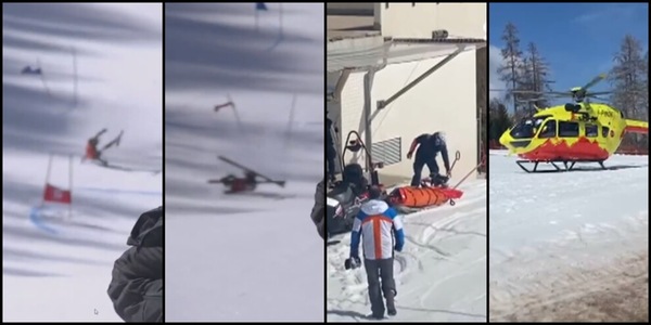 Brignone cade durante il gigante ai campionati italiani: portata via in elicottero