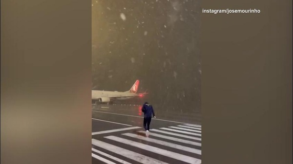 Mourinho sorpreso dalla tempesta di neve