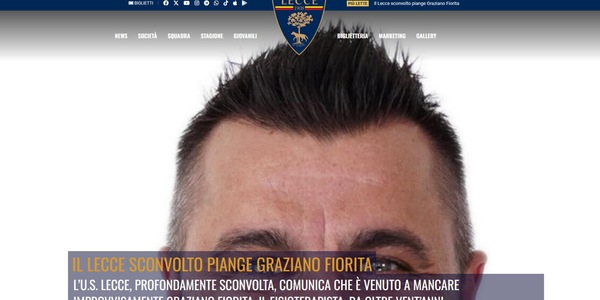Lutto nel Lecce, rinviata la gara con l'Atalanta